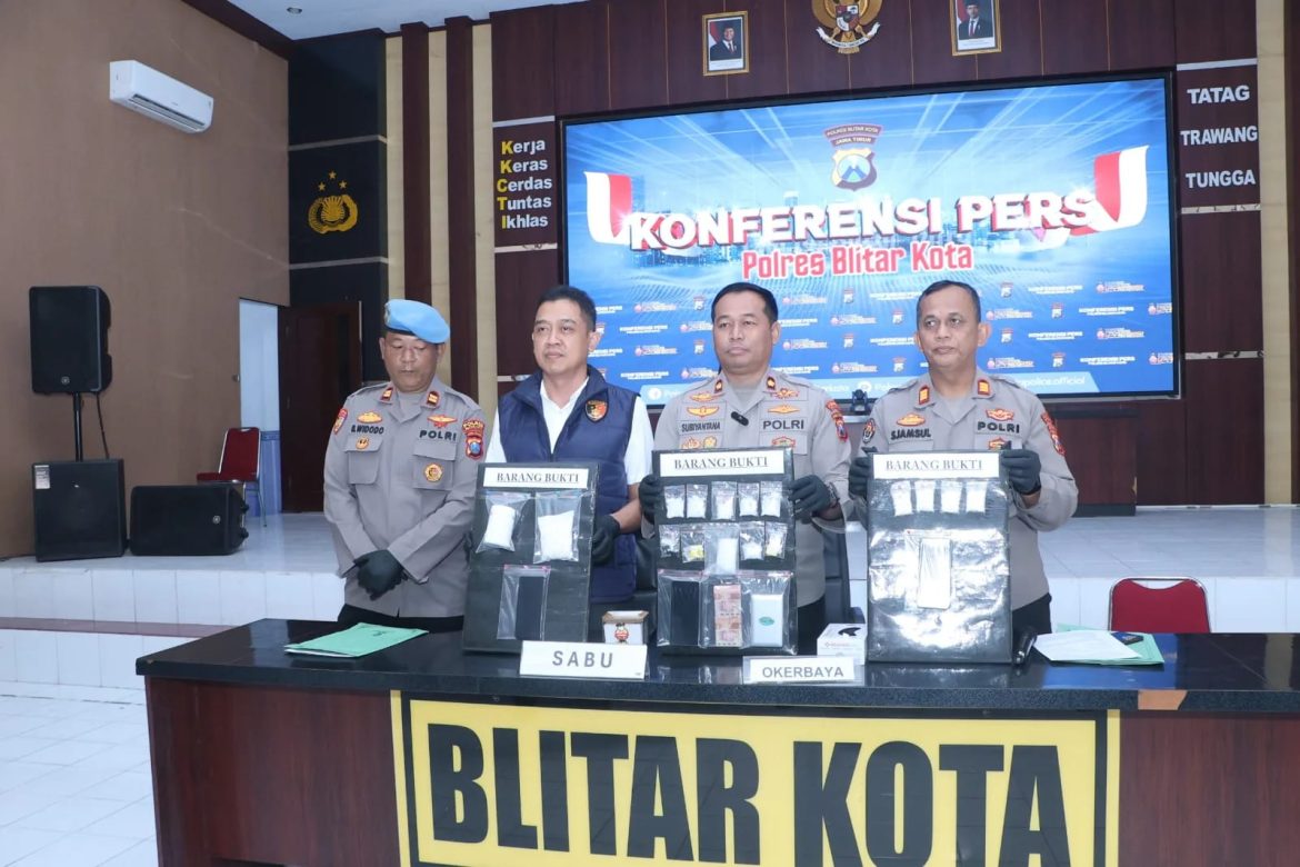 Wujudkan ‘Zero Narkoba’, Polres Blitar Kota Ungkap Sejumlah Kasus Narkotika dan Amankan Tersangka Pengedar