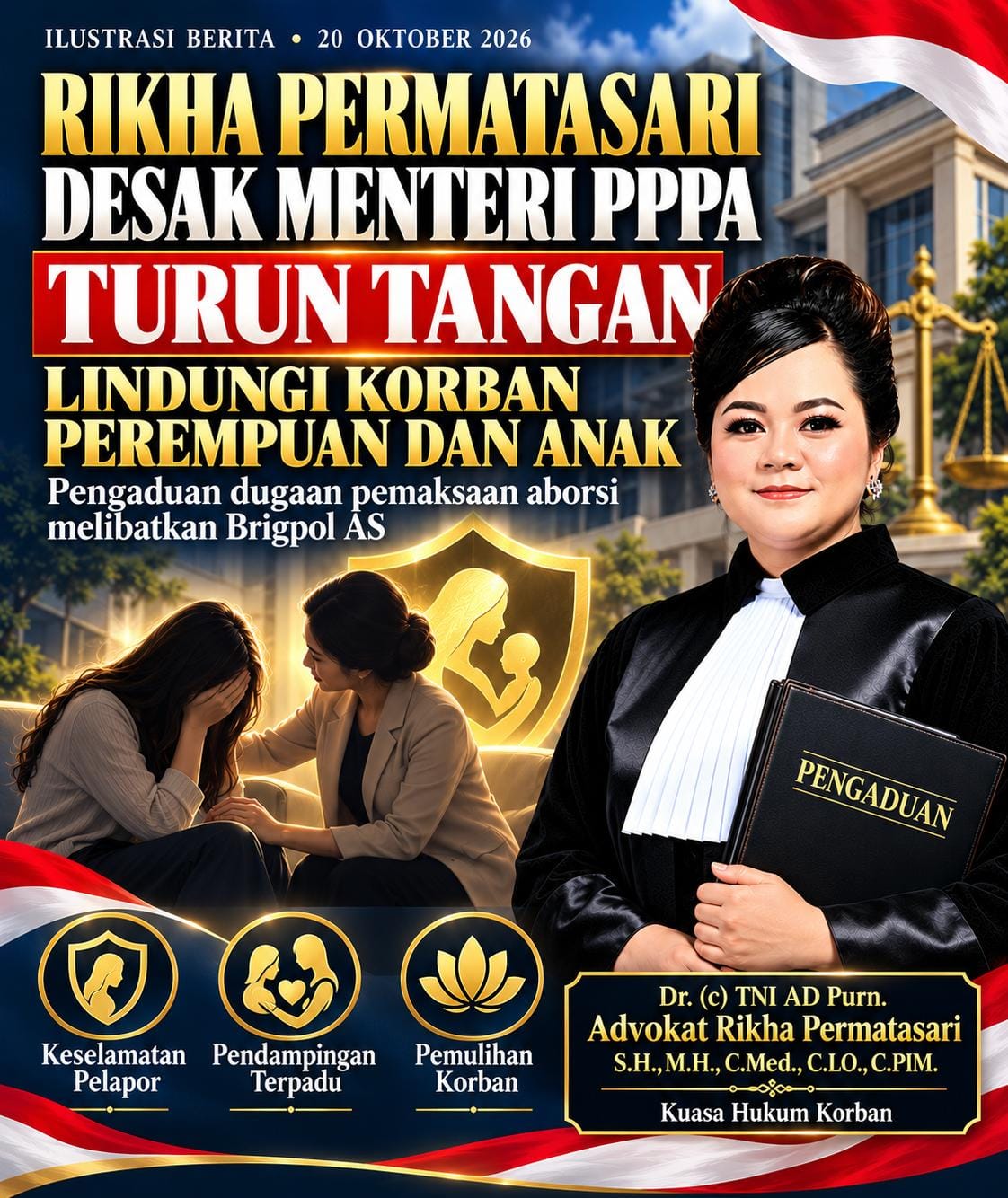 Rikha Permatasari Desak Menteri PPPA Turun Tangan Lindungi Perempuan Pelopor Dugaan Pemaksaan Aborsi 